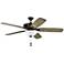 60" Colony Super Max Plus Aged Pewter LED Damp Ceiling Fan