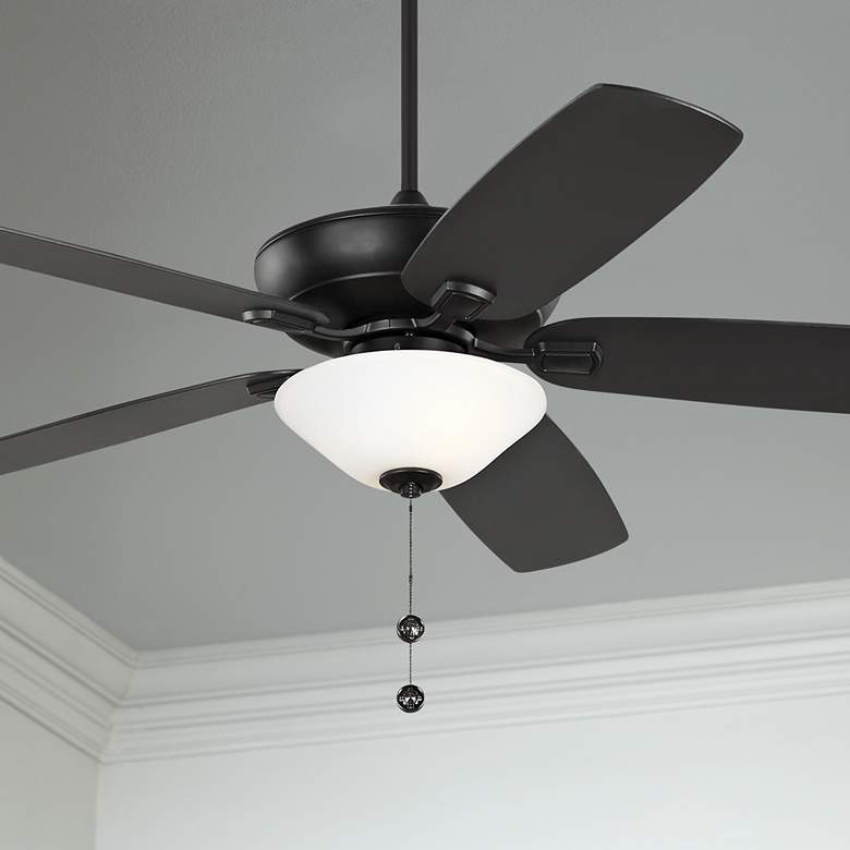 Image 1 60" Colony Super Max Plus Black Damp Rated LED Ceiling Fan