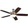 60" Colony Super Max Plus Brushed Steel Damp Ceiling Fan