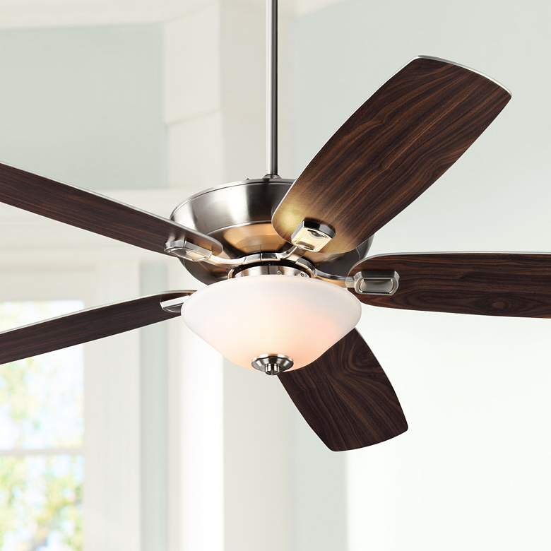 Image 1 60 inch Colony Super Max Plus Brushed Steel Damp Ceiling Fan