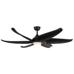60" Coronado Matte Black LED Smart Ceiling Fan