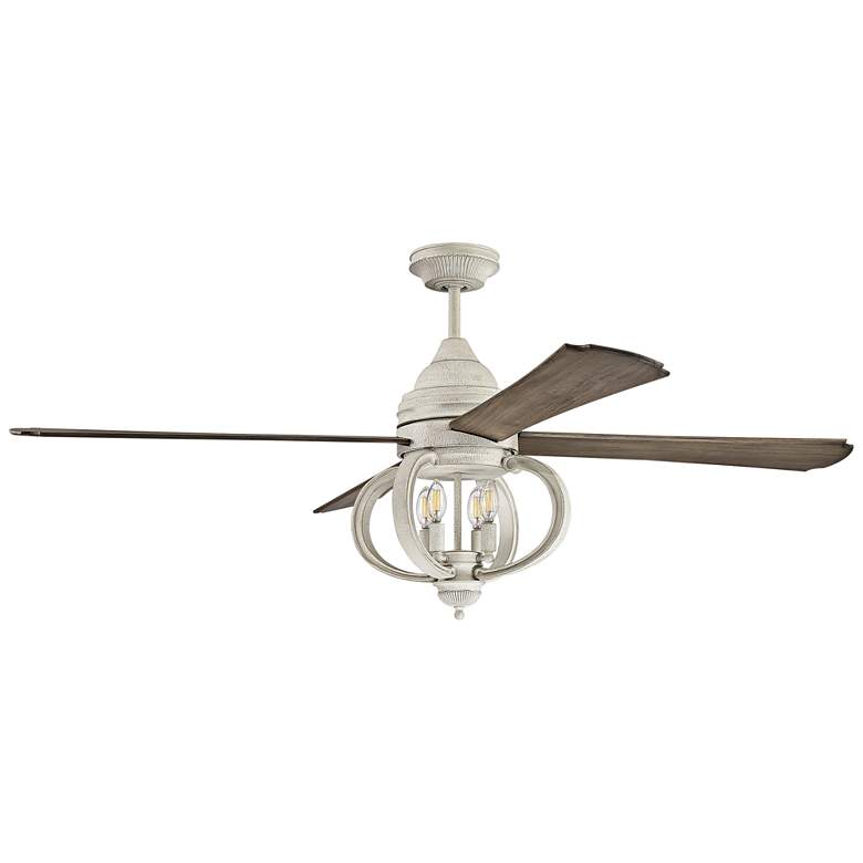 60&quot; Craftmade Augusta LED Ceiling Fan in Cottage White with Remote