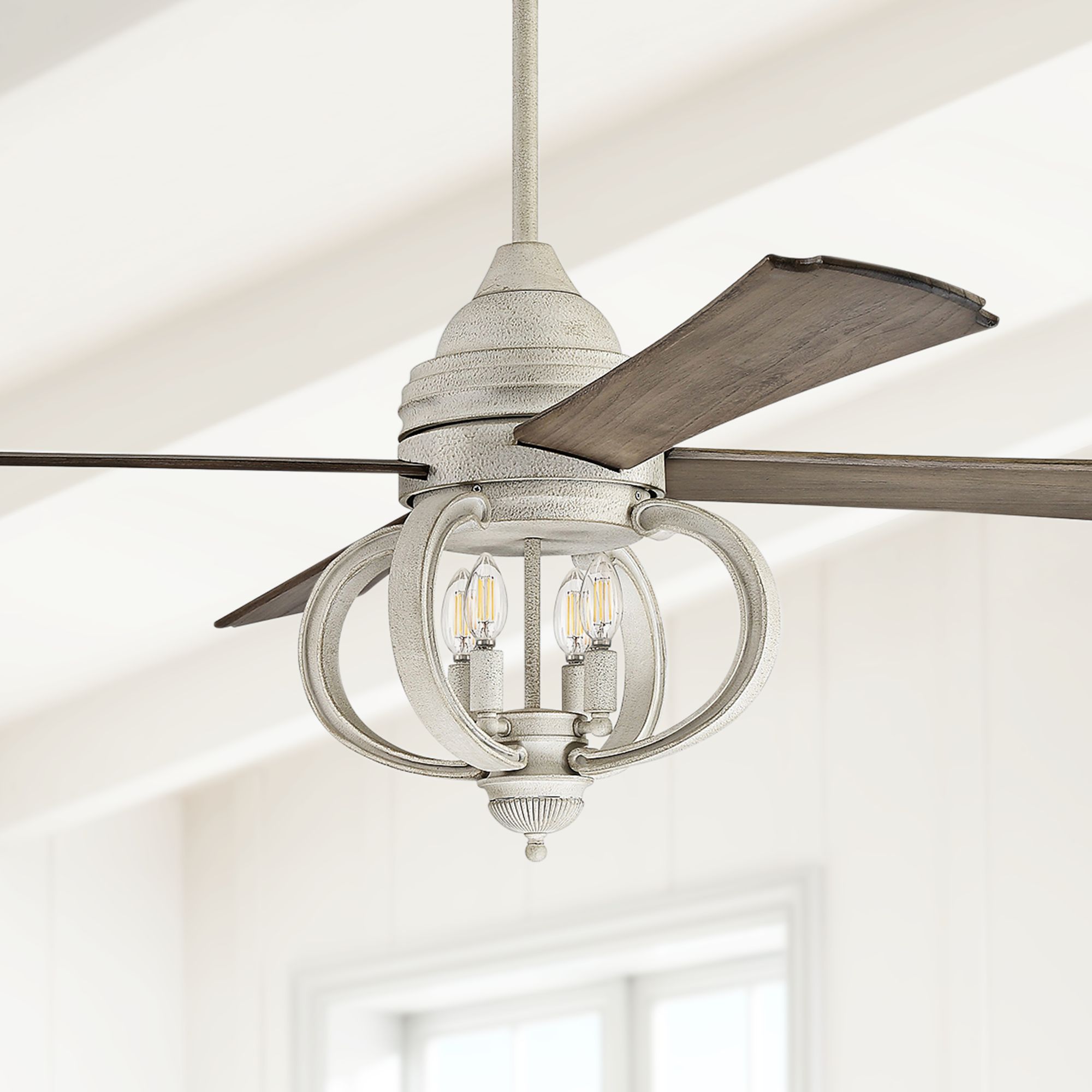 white farmhouse fan