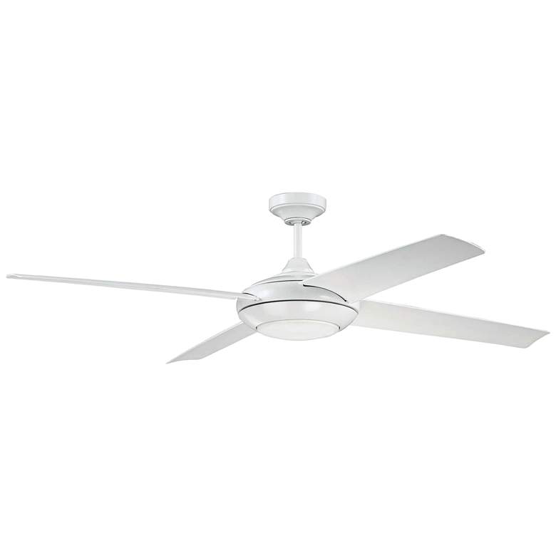 Image 1 60 inch Craftmade Moderne White LED Ceiling Fan with Remote