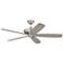 60" Craftmade Santori Brushed Nickel Indoor Ceiling Fan with Remote