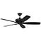 60" Craftmade Santori Flat Black Outdoor Ceiling Fan with Remote