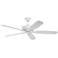 60" Craftmade Santori Matte White Outdoor Ceiling Fan with Remote