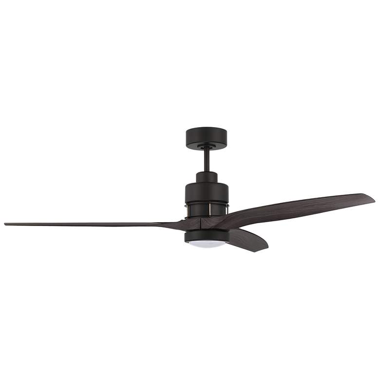 Image 1 60 inch Craftmade Sonnet Flat Black and Graywood Smart LED Ceiling Fan