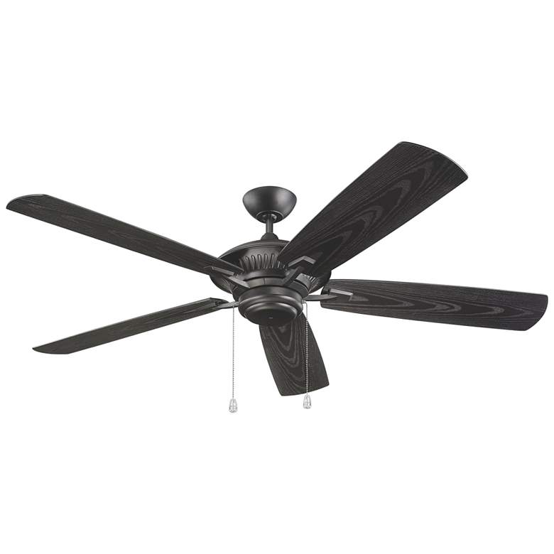 Image 1 60 inch Cyclone 5-Blade Matte Black Pull Chain Ceiling Fan