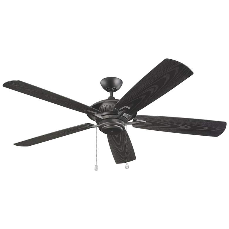 Image 1 60" Cyclone 5-Blade Matte Black Pull Chain Ceiling Fan