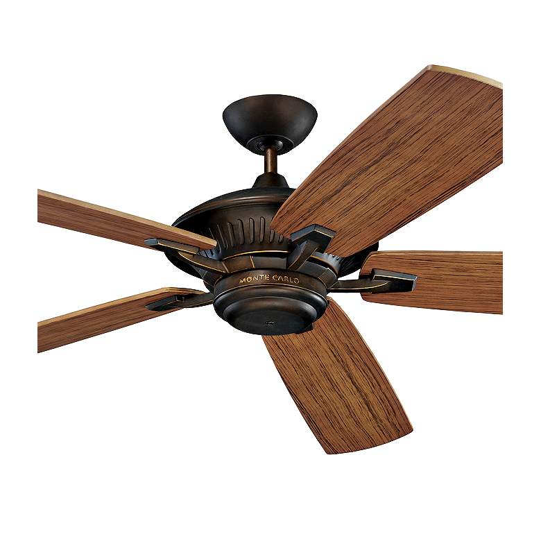 Image 3 60" Cyclone Bronze and Walnut Wet Location Pull Chain Ceiling Fan more views