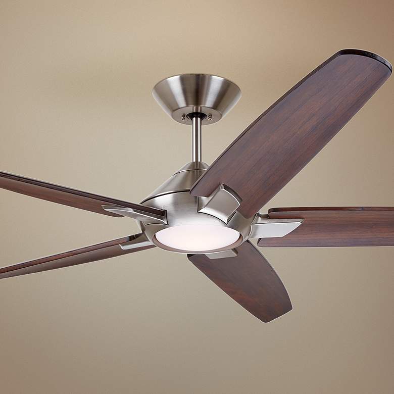 Image 1 60 inch Dorian Eco Brushed Steel - Coffee LED Ceiling Fan