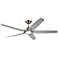 60" Dorian Eco Brushed Steel - Timber Gray LED Ceiling Fan