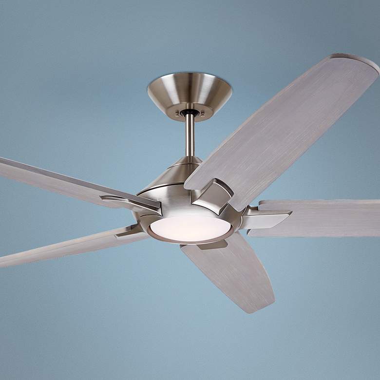 Image 1 60 inch Dorian Eco Brushed Steel - Timber Gray LED Ceiling Fan