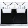 Thumbnail1 of 60 Inch Double Bathroom Vanity In Black