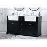 Thumbnail3 of 60 Inch Double Bathroom Vanity In Black more views