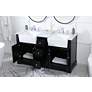 Thumbnail4 of 60 Inch Double Bathroom Vanity In Black more views