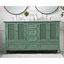 1_60 Inch Double Bathroom Vanity In Vintage Mint