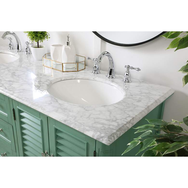 Image 6 60 Inch Double Bathroom Vanity In Vintage Mint more views