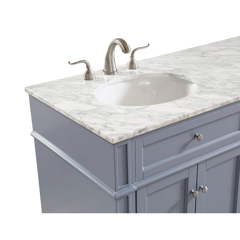 Image 5 60 Inch Double Bathroom Vanity Set In Grey more views