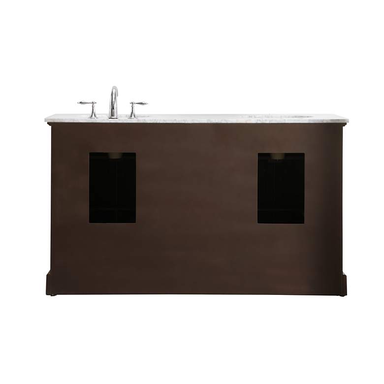 Image 3 60 Inch Double Bathroom Vanity Set In Teak more views