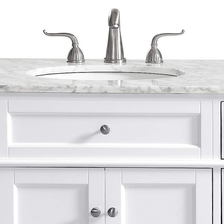 Image 2 60 Inch Double Bathroom Vanity Set In White more views