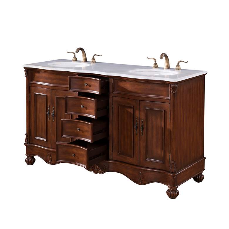 Image 4 60 Inch Double Bathroom Vanity more views