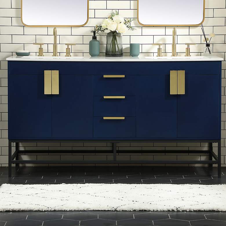 Image 1 60 Inch Double Bathroom Vanity