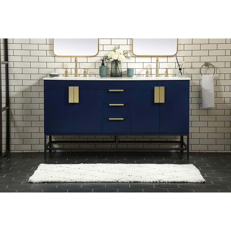 Image 3 60 Inch Double Bathroom Vanity more views