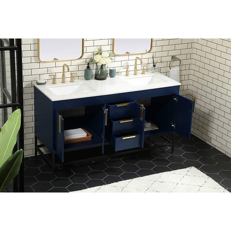 Image 5 60 Inch Double Bathroom Vanity more views