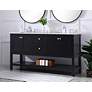 3_60 Inch Double Sink Bathroom Vanity Set In Black more views