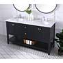 4_60 Inch Double Sink Bathroom Vanity Set In Black more views