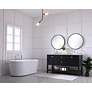 5_60 Inch Double Sink Bathroom Vanity Set In Black more views