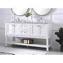 Thumbnail3 of 60 Inch Double Sink Bathroom Vanity Set In White more views