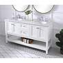 Thumbnail4 of 60 Inch Double Sink Bathroom Vanity Set In White more views