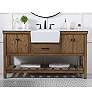 Thumbnail1 of 60 Inch Driftwood Single Sink Bathroom Vanity