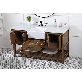 Image5 of 60 Inch Driftwood Single Sink Bathroom Vanity more views