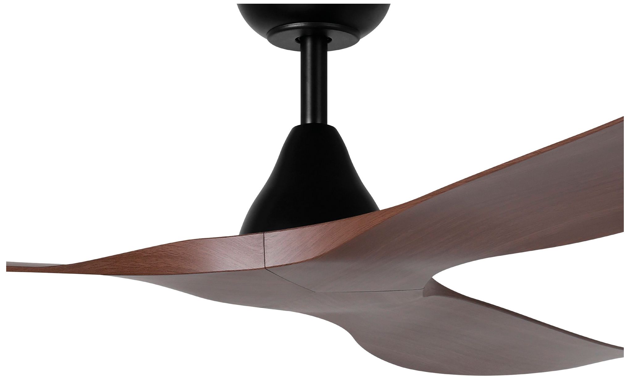 Image 2 60" Eglo Surfline Matte Black Ceiling Fan with Walnut Blades more views