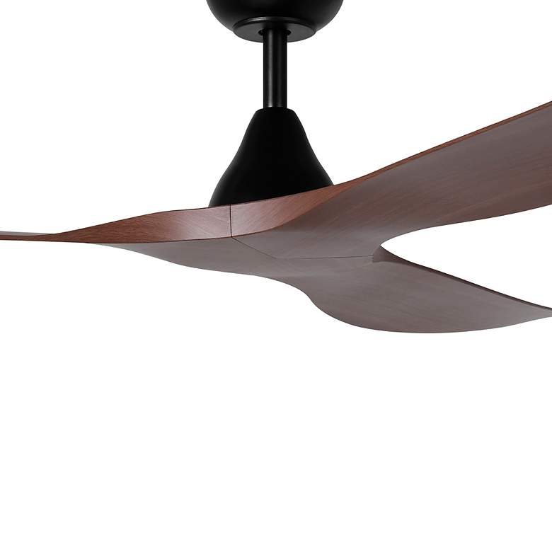 Image 2 60" Eglo Surfline Matte Black Ceiling Fan with Walnut Blades more views