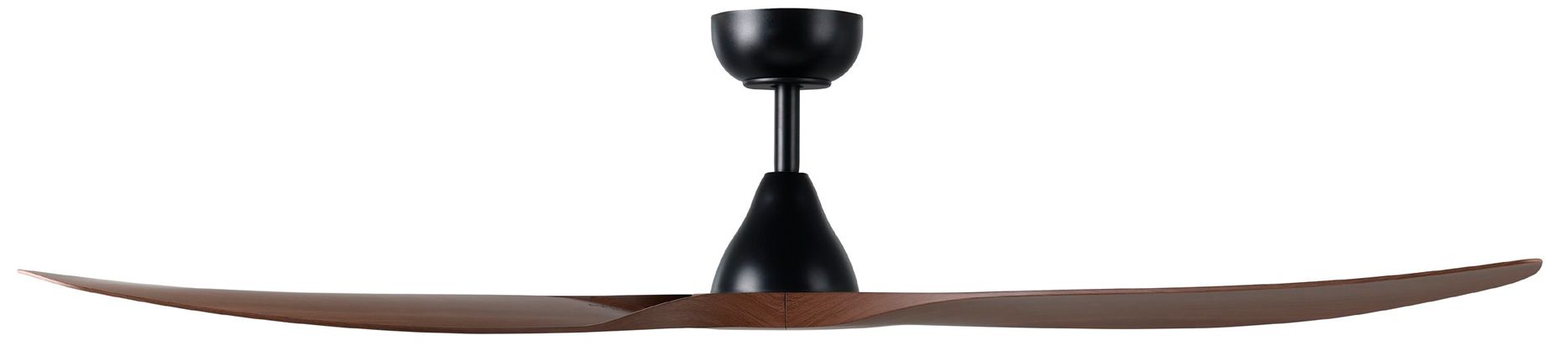 Image 4 60" Eglo Surfline Matte Black Ceiling Fan with Walnut Blades more views
