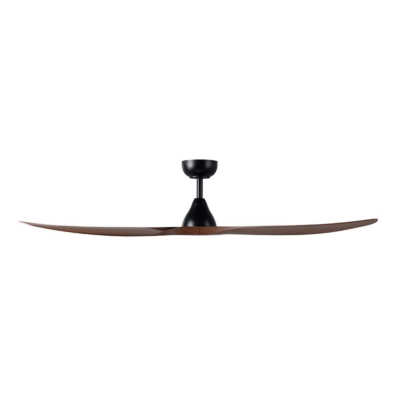 Image 4 60" Eglo Surfline Matte Black Ceiling Fan with Walnut Blades more views