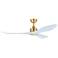 60" Eglo Westerly Matte Brass Ceiling Fan with White Blades