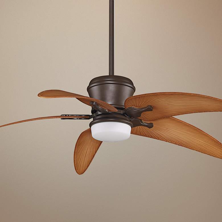 Image 1 60 inch Fanimation Sandella Narrow Palm Blades Ceiling Fan