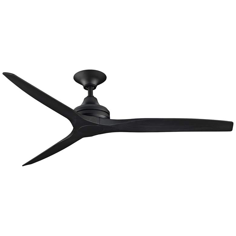 Image 2 60 inch Fanimation Spitfire Black 3-Blade Damp Rated Fan with Remote