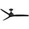 60" Fanimation Spitfire Black 3-Blade Damp Rated Fan with Remote
