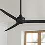 60" Fanimation Spitfire Black 3-Blade Damp Rated Fan with Remote
