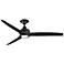 60" Fanimation Spitfire Black Finish Damp Rated LED Ceiling Fan