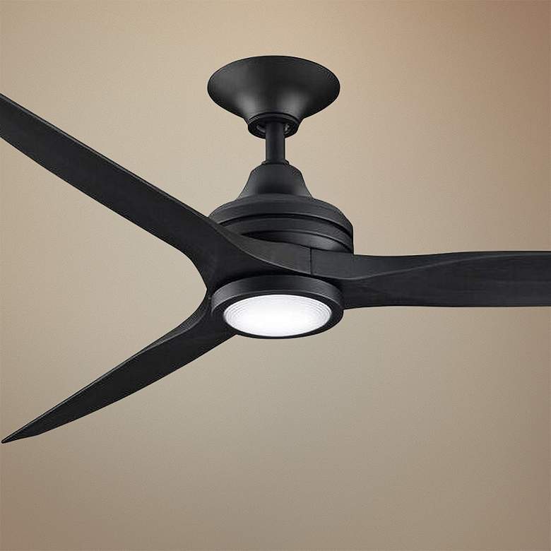 Image 1 60 inch Fanimation Spitfire Black LED Ceiling Fan