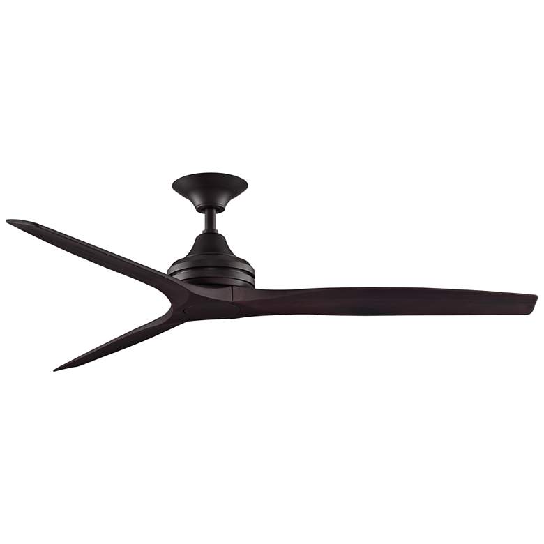 Image 2 60 inch Fanimation Spitfire Dark Bronze Walnut Damp Rated Fan with Remote