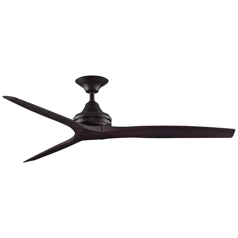 Image 2 60" Fanimation Spitfire Dark Bronze Walnut Damp Rated Fan with Remote